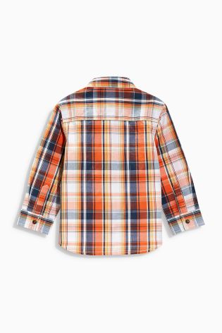 Orange Check Long Sleeve Shirt (3mths-6yrs)